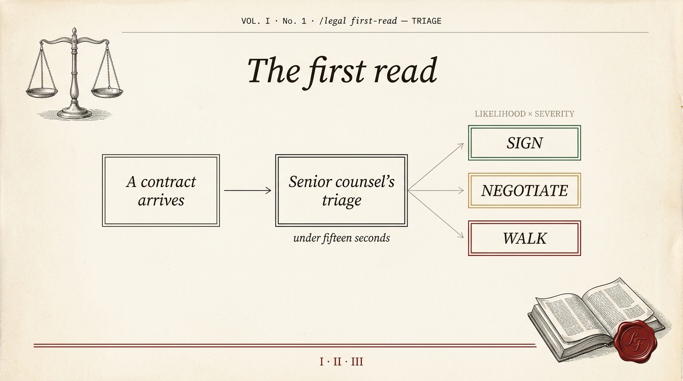 First read (broadsheet rebrand) — the partner forms a view